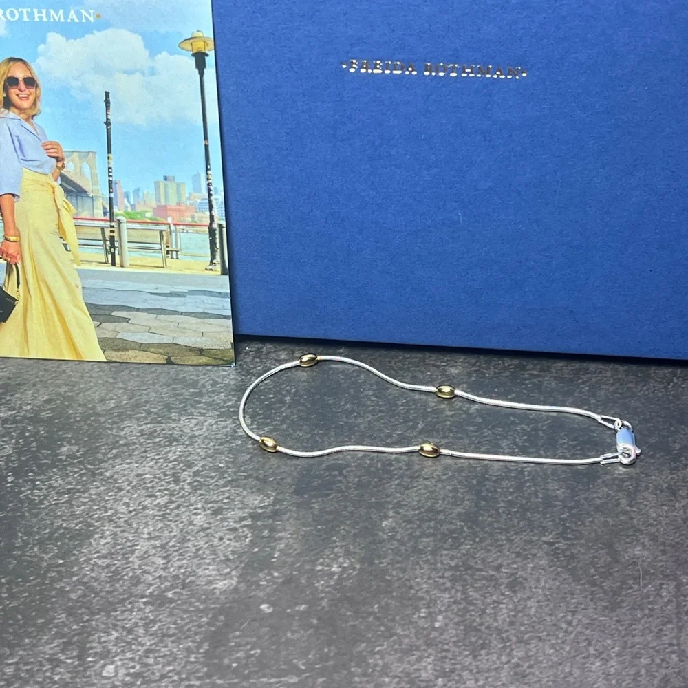 Freida Rothman Vault Silver and Gold Beaded Bracelet - Picture 3 of 3